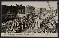 Labor Day Parade; high water in shop yards; depot and viaduct; first airplane flight in Bourke's pasture