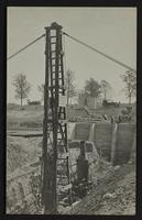 Mission Lake Dam site-spillway construction