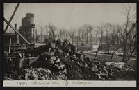 Views at railroad bridge and water treating plant; Junior and Cooky; views of new cement viaduct arch