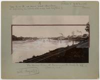 Kansas River and Santa Fe Railroad Tracks, Looking Northeast at Bridge