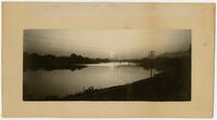 Kansas River and Bridge at Sunset