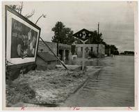 Corner of 2nd and Locust Streets, showing DX gas station (1951 Flood)