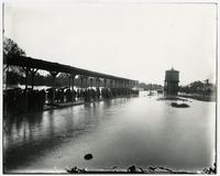 High water at Santa Fe depot (1903 Flood)