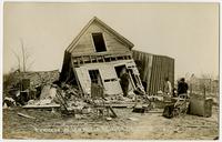 Destroyed home of African American family in north Lawrence (1911 Tornado)