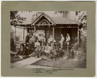 Reverend and Mrs. Cordley and Group on Porch