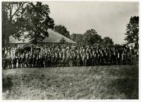 Group of Men in Front of Bismarck Grove Tabernacle