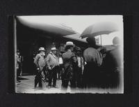 People at train station