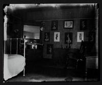 Bedroom with drawings of women