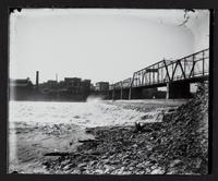 Lawrence, KS-bridge and Bowersock mill