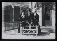 Three women on porch