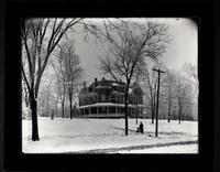 James A. McGonigle residence in snow