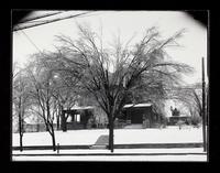 N.H. Burt residence in snow