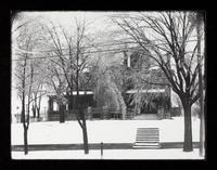 N.H. Burt residence in snow