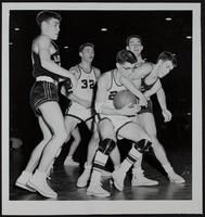 LHS Basketball - (L to R) Gary Creamer; S. M. John Peppercorn, S.M.&#39;s Bob Weaver; Chuck McIntyre; Larry Kelly.