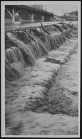 Weather - View of dam after heavy rain.