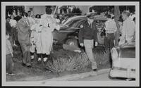 Auto wreck injuries (L to R) E. P. Smith; Dick Reinwald; Keith Parker; Dale Chappel in uniform.