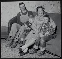 Douglas County Balance Farming and Family Award - Winner (L to R) Charles Hornberger; Chipper; Mrs. Erma Hornberger; Victor.