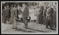 Lawrence Hospital - Mayor John Crown turns first ground for Expansion, Dick Williams looks on.