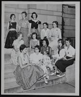 Girl Staters (L to R) (Back row) Harriet Nigg; Andrea Fritze; Lynn Moxley; Arletta Wagner; Sue Suran; (Second row) Patricia Crisler; Ella Hammersmith; Lottie Caldwell; Nancy McGinn; Judy Woods; (front) Molly Clark; Florence Lile.