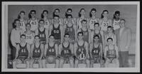 LJHS Basketball Squad (L to R) front row- Fred Adamson; Warren Hall; Jack Galloway; Jeri Craig; Don Broyles; Joe Romero; Gaylon Koons. Middle row - Charles Duver, manager; Justin Rice; Rober Scott; Chris Whiteknight; Leo Souders; Larry Midyett; Henry Murphy; Steven Edmonds; Coach Wilbur Nanny Duver; back row - Jack Armstrong; Lance Lujan; David Stinson; Greg Turner; Carol Ciochon; Larry Flannery; Jack Allison; Tommy Black; Tommy Hill.