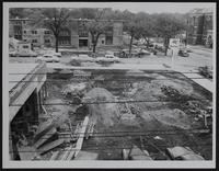 Lawrence - 18 unit apartment building on SW corner of 9th and Kentucky. Service station SE corner and Manual building still standing.