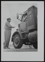 Motor carrier's school - braking demonstration, John Bieum and Robert Strickler.