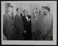 Lawrence Lions Club (L to R) Harold Emick; T. Murl Beal; C. W. McKee; Humberto Valenzuela; Carl Gump; Harol Morton.
