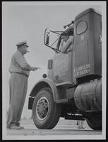 Motor carrier's school - braking demonstration, John Bieum and Robert Strickler.