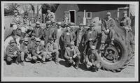 Farmers - Worden Area - Help for Walter Schwarz (L to R) (front Row) Walter Oehrle; Arlie Heffner; Charles Herschell; Don Rappard
