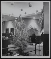 Christmas decorations at Lawrence National Bank.