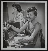Southwestern Bell Telephone - Mrs. Verda Morgan (left) and Mrs. James Fredrickson instructors in use to new dial phones.