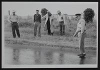 Crime - Searching scene of killing (L to R) Shawnee co. Sheriff Allen Engler; Russel Viers; Trooper Eldon Miller; Bill Hodson.