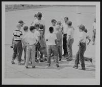Supervisor Bob Moore and unidentified group.