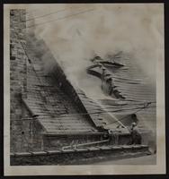 Trinity Episcopal Church - roof damage in fire.