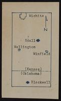 Map Showing location of Udall destroyed by Tornado.