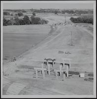 Kansas Turnpike - (Probably) view to east with ATSF tracks to Leavenworth in foreground and Mud Creek in middle distance.
