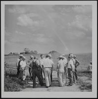 Douglas County Extension - irrigation tour of farms in Douglas County - group at Will Hayden farm.
