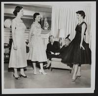 Clothing styles (L to R) Mrs. Dick Lashley; Mrs. Lee Sturgeon; Mrs. Althea Galloway; Mrs. L. D. Kinney; Miss Jane Callahan.
