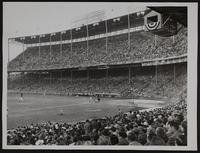 KC Baseball - Opening day crowd showing south section of stadium, first major league game in KC.