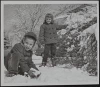 Weather - Children playing in snow - McLouth Area - Kirk Bradford and Ann Bradford.