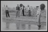 Crime - Searching scene of killing (L to R) Shawnee co. Sheriff Allen Engler; Russel Viers; Trooper Eldon Miller; Bill Hodson.