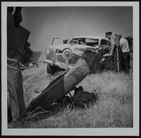 Auto Accidents - trooper Clifford Boucher wrecked auto of Louise Weeks.