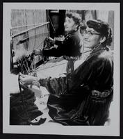 Haskell - Navajo Weavers - Elsie Benally, Greasewood Store, AZ (front) and Eva Jane Charley of Castle Butte, AZ.