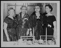 Lawrence Clubs - Soroptimist (L to R) Miss Mildred Kirkham; Mrs. Denzell Hiel, Topeka; Miss Virginia Brand; Miss Fred Schirley, KC.