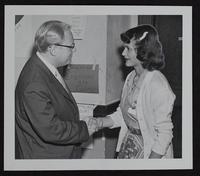 Girl Staters - Gov. Fred Hall and Barbara Jo Ambler.