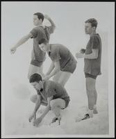 LHS basketball (L to R) Chuck McIntyre; Doyle Schick; Gary Creamer; (crouching) Larry Kelly.