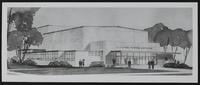 Baker University - Drawing of Proposed Rice Auditorium.