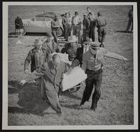 Auto wrecks - probably driver was Sergeant Esker Bell of Topeka - accident at Junction of 24-59 at Williamstown.