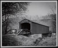 Kansas covered bridge on K-92 northeast of McLouth.
