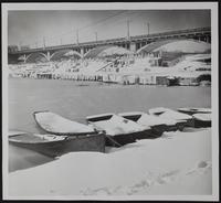Looking southwest from below dam.